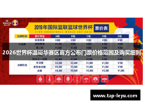 2026世界杯温哥华赛区官方公布门票价格范围及购买细则